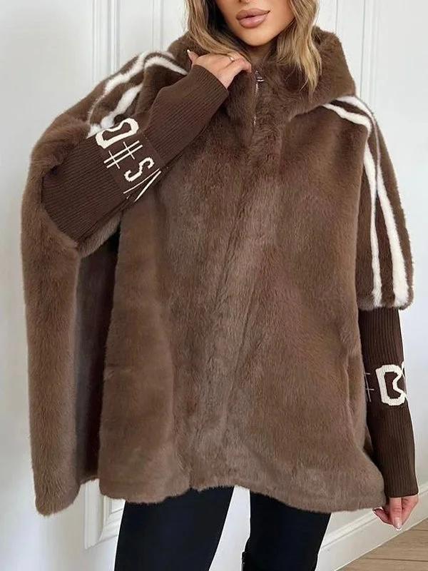 Mink Fur Coat Women's Short Stand Collar Loose
