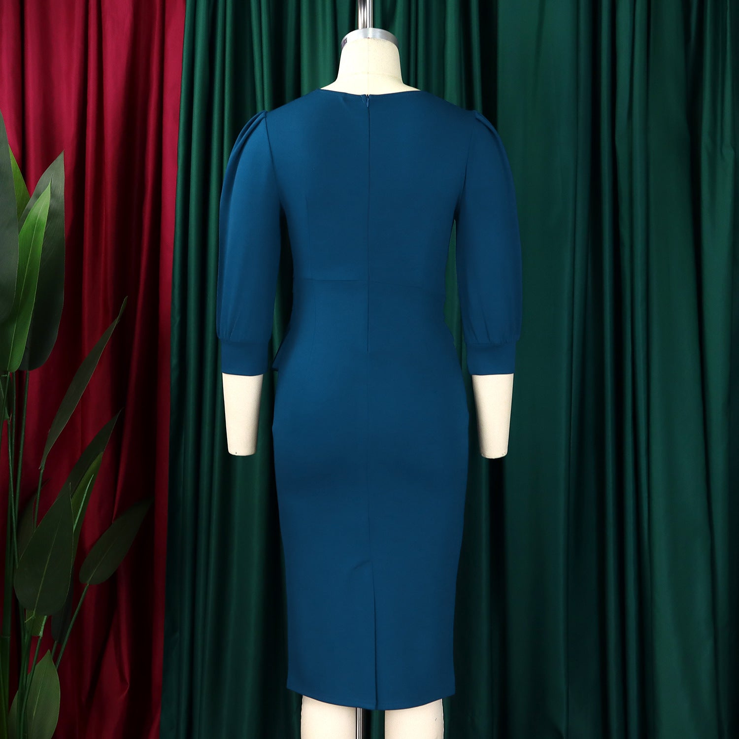 Women's Bodycon Pencil Round Neck Dress 