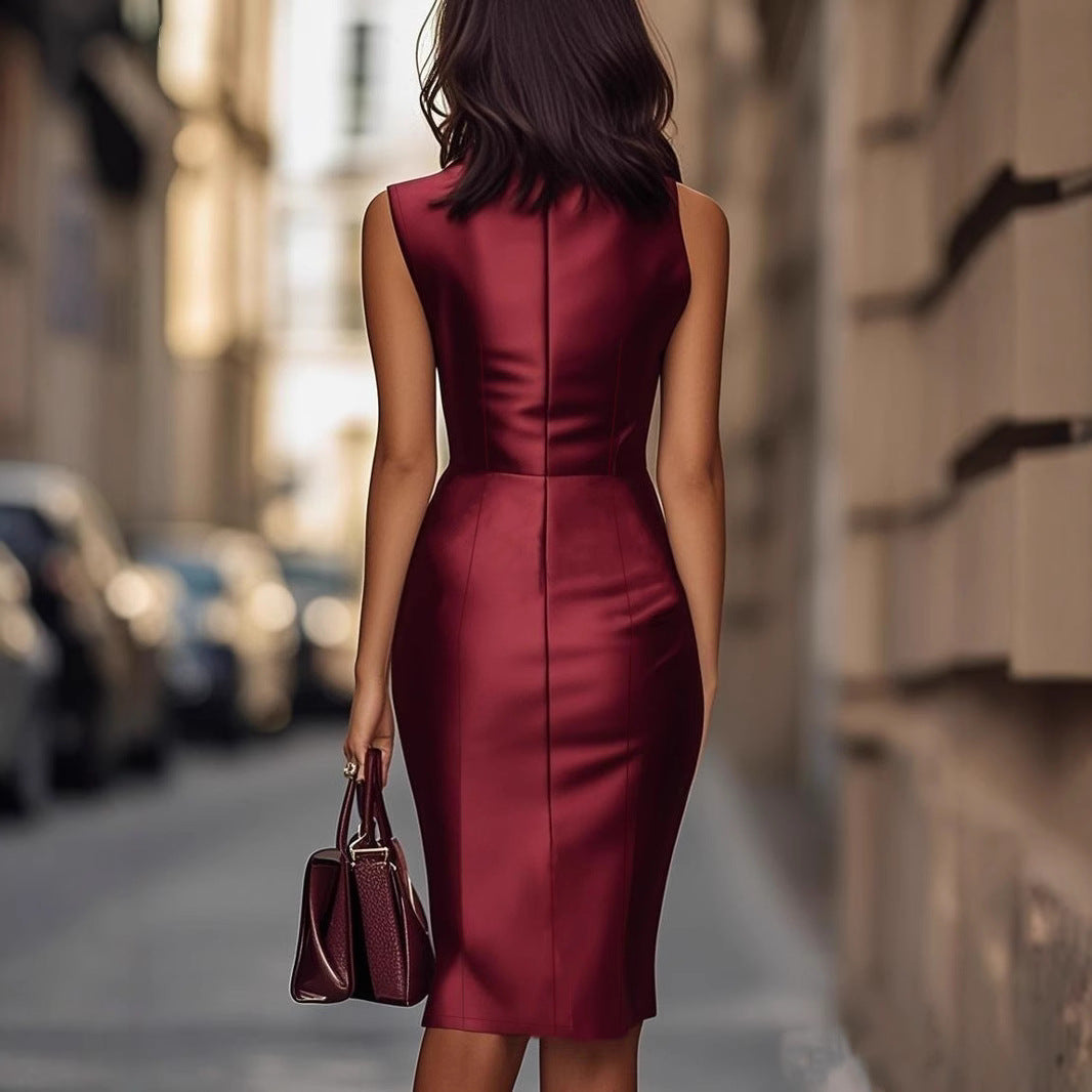 New Stylish Figure-Flattering Wrap Dress for the Office
