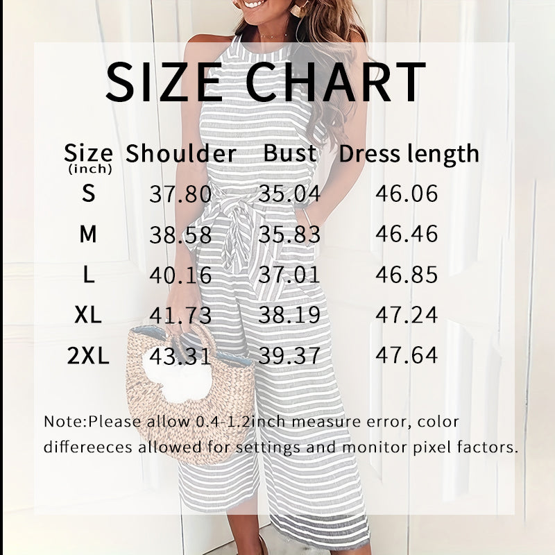Womens Casual Striped Jumpsuits