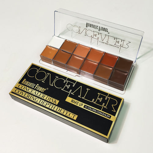 12 Colors Concealer Dark Skin Waterproof Full Coverage