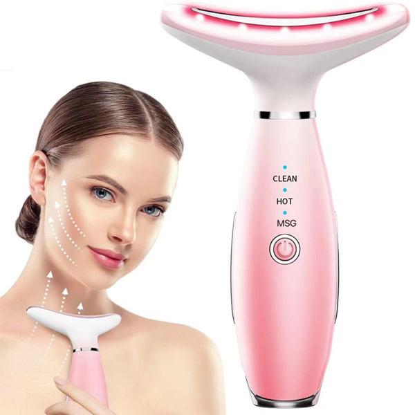 Facial And Neck Massager Pink Neck Beauty Device
