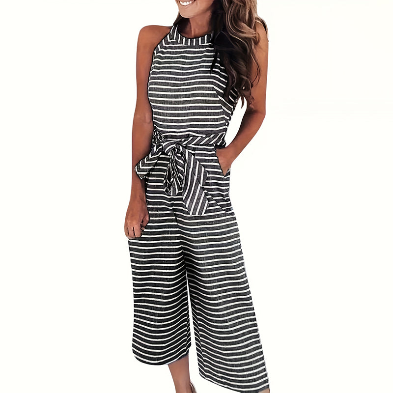 Womens Casual Striped Jumpsuits