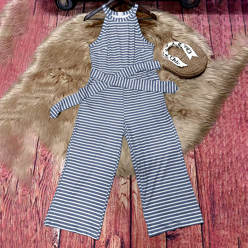 Womens Casual Striped Jumpsuits