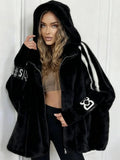 Mink Fur Coat Women's Short Stand Collar Loose