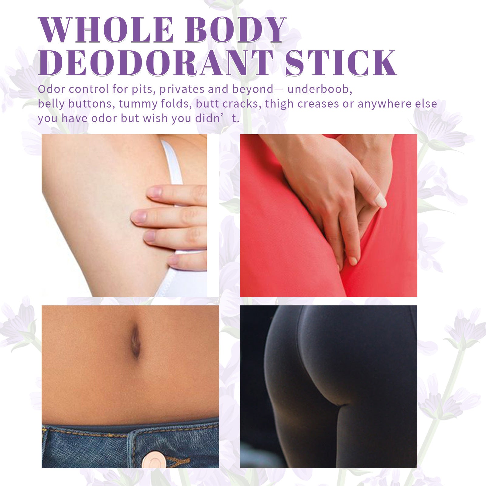 Applying Body Odor Fragrance Care Stick on skin