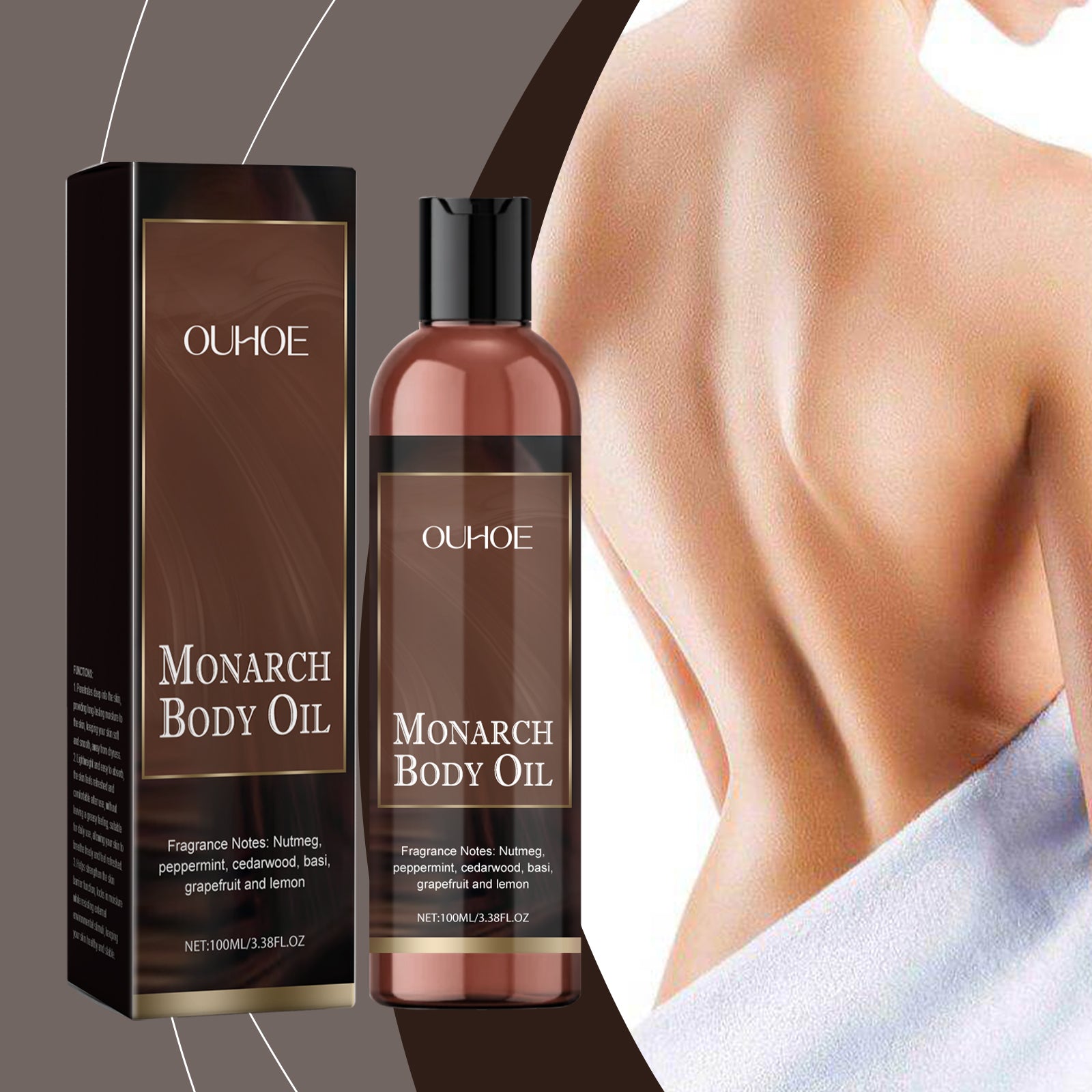 OUHOE Body Moisturizing Oil texture closeup